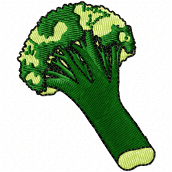 Broccoli Embroidery Design 2